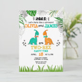 Dinosaur Birthday OM HET EVEN WELKE LEEFTIJDSE wat Kaart (Staand voorkant)