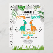 Dinosaur Birthday OM HET EVEN WELKE LEEFTIJDSE wat Kaart (Voorkant / Achterkant)