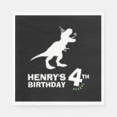 Dinosaur Birthday Paper Napkins Servet (Voorkant)
