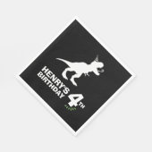 Dinosaur Birthday Paper Napkins Servet (Hoek)