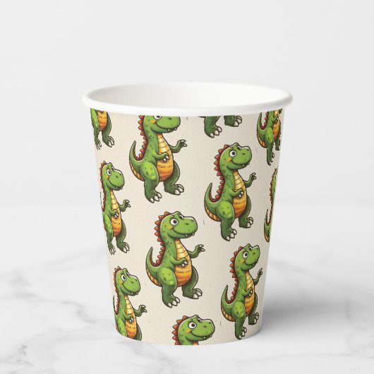 Dinosaur Birthday Papieren Bekers (Achterkant)