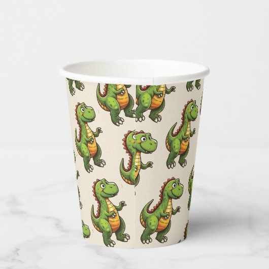 Dinosaur Birthday Papieren Bekers (Rechts)