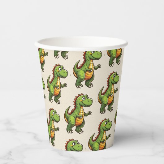 Dinosaur Birthday Papieren Bekers (Voorkant)