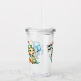 Dinosaur Birthday Party Acryl Drinkbeker