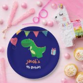 Dinosaur Birthday Party Banner Boys Fun Papieren Bordje (Feest)