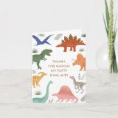 Dinosaur Birthday Party Bedankkaart (Voorkant)
