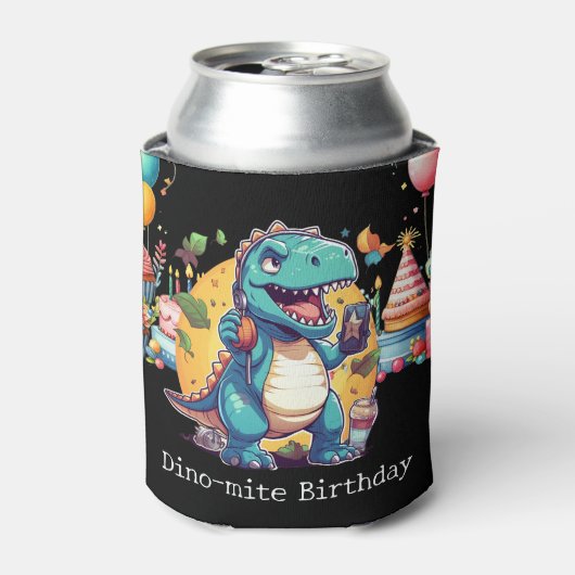 Dinosaur Birthday Party Blikjeskoeler (Blikje Voorkant)