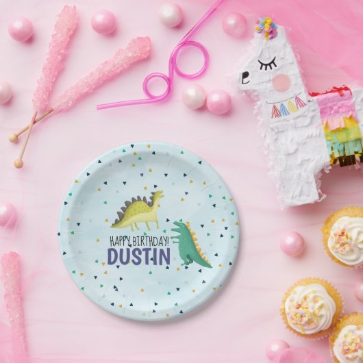 Dinosaur Birthday Party Bord Blue (Feest)