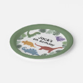 Dinosaur Birthday Party Borden Papieren Bordje (Gekanteld)