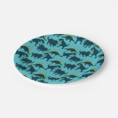 Dinosaur Birthday Party Borden Papieren Bordje (Gekanteld)