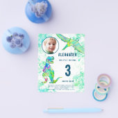 Dinosaur Birthday Party Budget Elke leeftijd Flyer (Enkel)