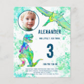Dinosaur Birthday Party Budget Elke leeftijd Flyer (Voorkant)