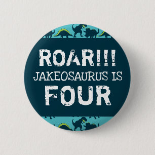Dinosaur Birthday Party Button Favor