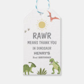 Dinosaur Birthday Party Cadeaulabel (Voorkant)