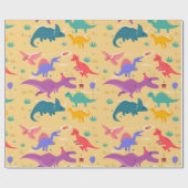 Dinosaur Birthday Party Cadeaupapier (Vlak)
