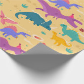 Dinosaur Birthday Party Cadeaupapier (Hoek)