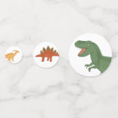 Dinosaur Birthday Party Confetti (Achterkanten)