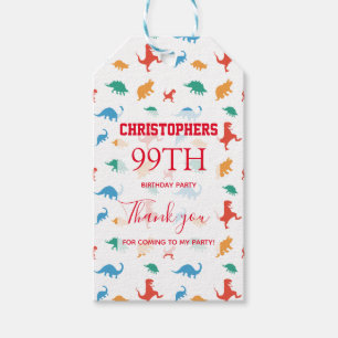 Dinosaur Birthday Party Dank u Labels Cadeaulabel
