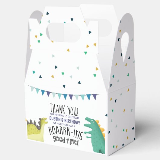 Dinosaur Birthday Party Favor Box Bedankdoosjes (Geopend)