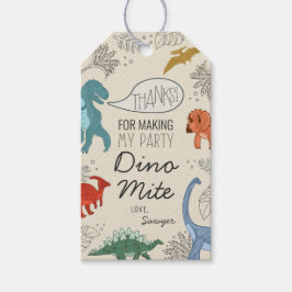 Dinosaur Birthday Party Favor Gift Labels Cadeaulabel