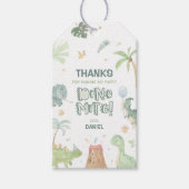 Dinosaur Birthday Party Favor Gift Labels Cadeaulabel (Voorkant)