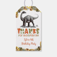 Dinosaur Birthday Party Favor Tags