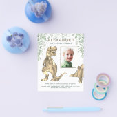 Dinosaur Birthday Party Flyer (Enkel)