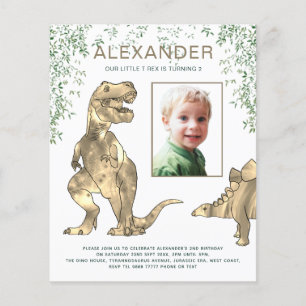 Dinosaur Birthday Party Flyer