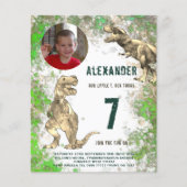 Dinosaur Birthday Party fotobudget Flyer (Voorkant)
