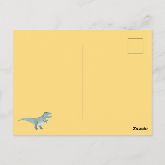 Dinosaur Birthday Party Hartelijk dank Briefkaart (Achterkant)