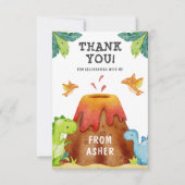 Dinosaur Birthday Party Hartelijk dank Kaart (Voorkant)