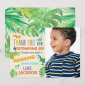 Dinosaur Birthday Party - Hartelijk dank voor uw f Kaart (Voorkant / Achterkant)