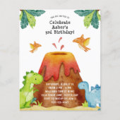 Dinosaur Birthday Party Invitation (Voorkant)