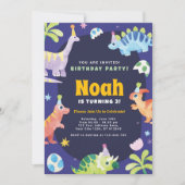 Dinosaur Birthday Party Invitation Feestdagenkaart (Voorkant)