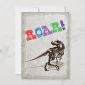 Dinosaur Birthday Party Invitation Kaart (Achterkant)