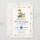 Dinosaur Birthday Party Invitation Kaart (Achterkant)