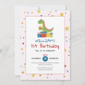 Dinosaur Birthday Party Invitation Kaart (Achterkant)