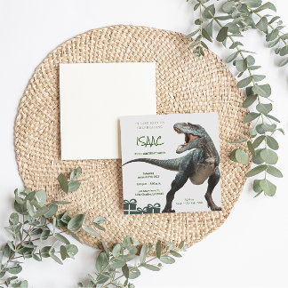 Dinosaur Birthday Party Invitation Kaart