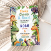 Dinosaur Birthday Party Invitation Kaart