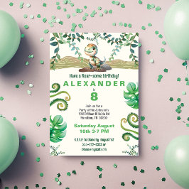 Dinosaur Birthday Party Invitation Kaart