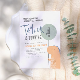 Dinosaur Birthday Party Invitation Kaart