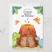Dinosaur Birthday Party Invitation Kaart (Voorkant)