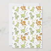 Dinosaur Birthday Party Invitation Kaart (Achterkant)