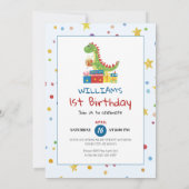 Dinosaur Birthday Party Invitation Kaart (Achterkant)