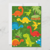 Dinosaur Birthday Party Invitation Kaart (Achterkant)