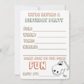 Dinosaur Birthday Party Invitation Kaart (Achterkant)