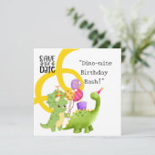 Dinosaur Birthday Party Invitation Save The Date (Staand voorkant)