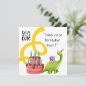 Dinosaur Birthday Party Invitation Save The Date (Staand voorkant)