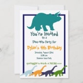 Dinosaur Birthday Party Invitations Kaart (Voorkant)