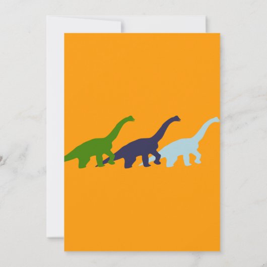 Dinosaur Birthday Party Invitations Kaart (Achterkant)